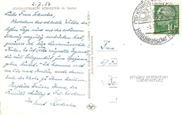 Koenigstein Taunus Höhenluftkurort Fliegeraufnahme – Bild 2