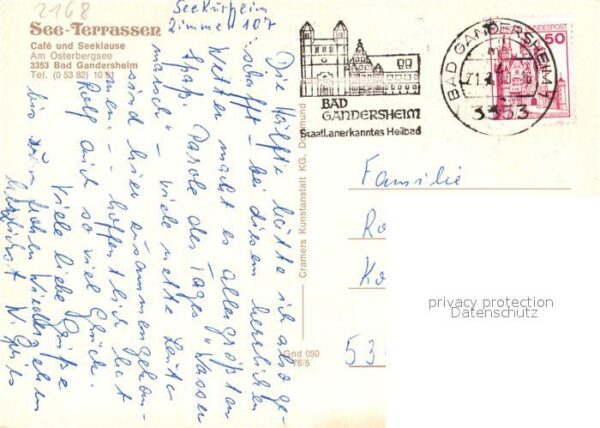 Bad Gandersheim Cafe Seeklause See Terrassen Fontäne Fl – Bild 2