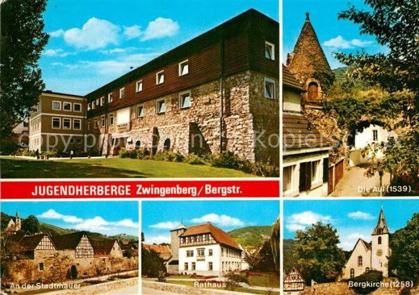 Zwingenberg Bergstrasse Jugendherberge Bergkirche Rathaus Stadt