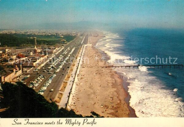San Francisco California Beach and Great Highway Pacific
