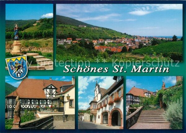 St Martin Pfalz Stadtpanorama Altstadt Fachwerkhäuser D