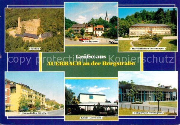 Auerbach Bergstrasse Schloss Fliegeraufnahme Bachgasse Herre
