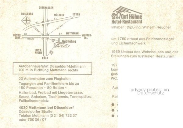 Mettmann Gut Höhne Hotel Restaurant – Bild 2