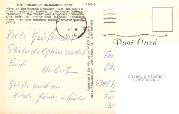 Philadelphia Pennsylvania Camden Port Delaware River aerial view – Bild 2