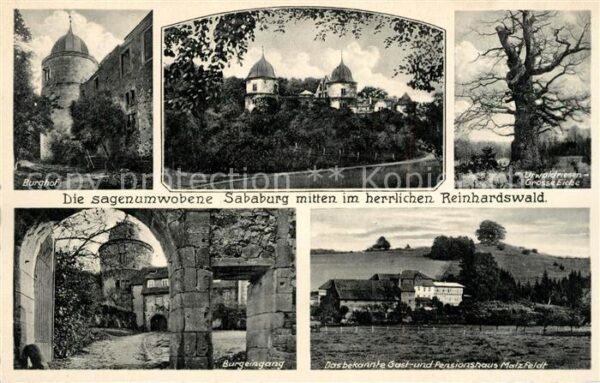 Hofgeismar Sababurg im Reinhardswald Burghof Urwal