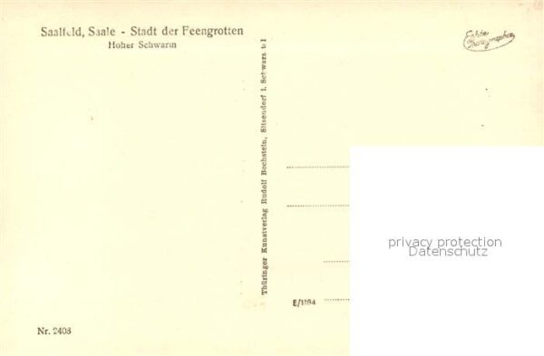 Saalfeld Saale Stadt der Feengrotten Hoher Schwarm – Bild 2