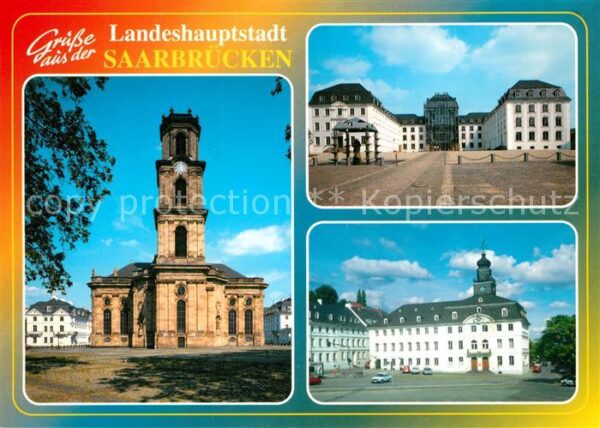 Saarbruecken Kirche Schloss Rathaus