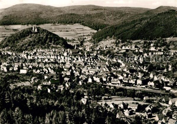 Biedenkopf Luftkurort Sommerfrische Fliegeraufnahm