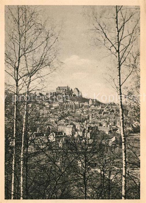 Marburg Lahn Blick von der Bismarck Promenade Stadtb