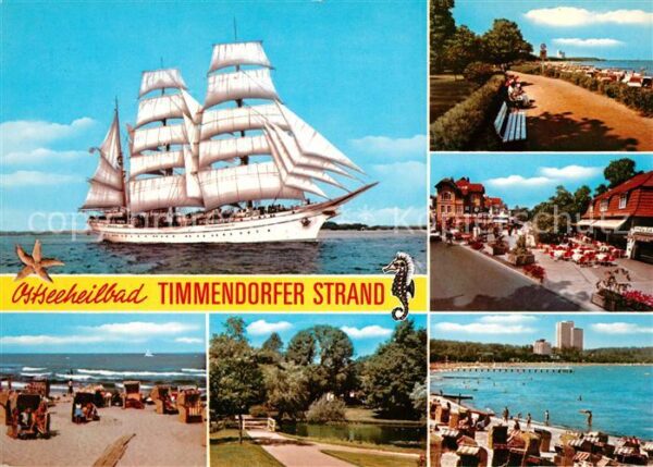 Timmendorfer Strand Segelschiff Strand Promenade Park