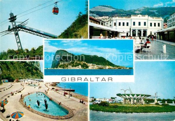 Gibraltar Seilbahn Felsen Stadtplatz Swimmingpool