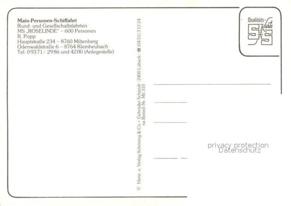 Miltenberg Main Main Personen Schifffahrt MS Roselinde – Bild 2