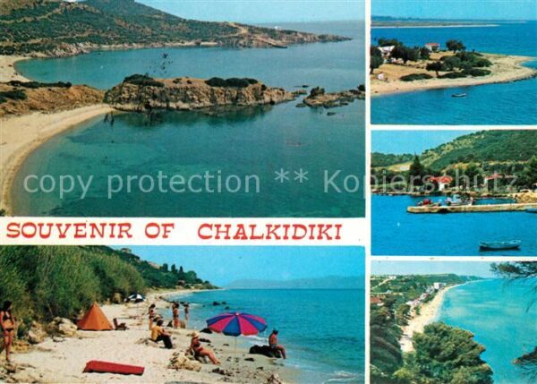 Chalkidiki Halkidiki Panorama Küste Fliegeraufnahme Strand