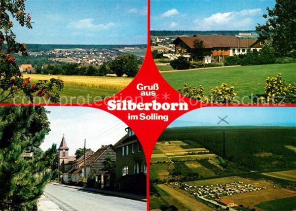 Silberborn Landschaftspanorama Ortsmotiv mit Kirch