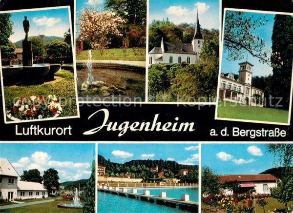 Jugenheim Seeheim-Jugenheim Teilansichten Luftkurort Brunnen Kirche