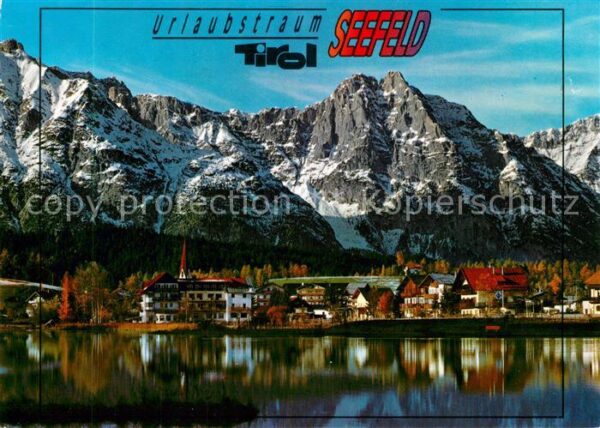 Seefeld Tirol Ansicht vom See aus Wettersteingebirge