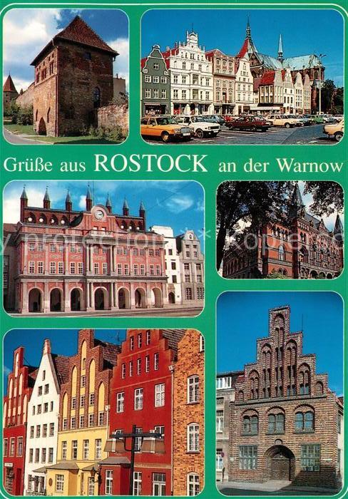 Rostock Teilansichten Hansestadt Kuhtor Markt R