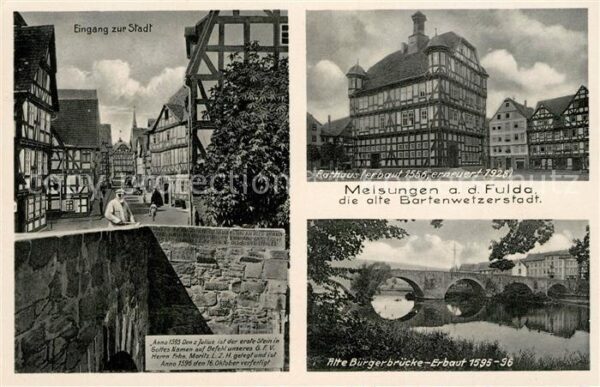 Melsungen Fulda Alte Bürgerbrücke Stadteingang Rathaus