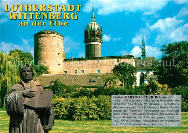 Wittenberg Lutherstadt Luther Denkmal Schloss Schlosskirche