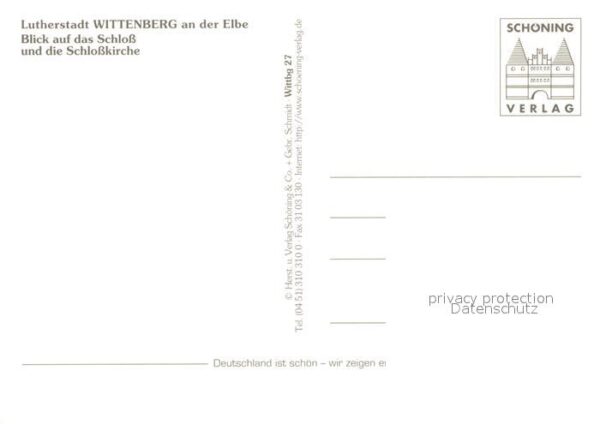Wittenberg Lutherstadt Luther Denkmal Schloss Schlosskirche – Bild 2