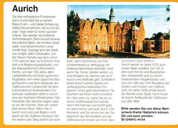 Aurich Ostfriesland Fürstenresidenz