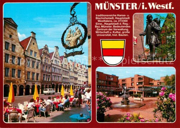 Muenster Westfalen Brunnen Denkmal Zentrum
