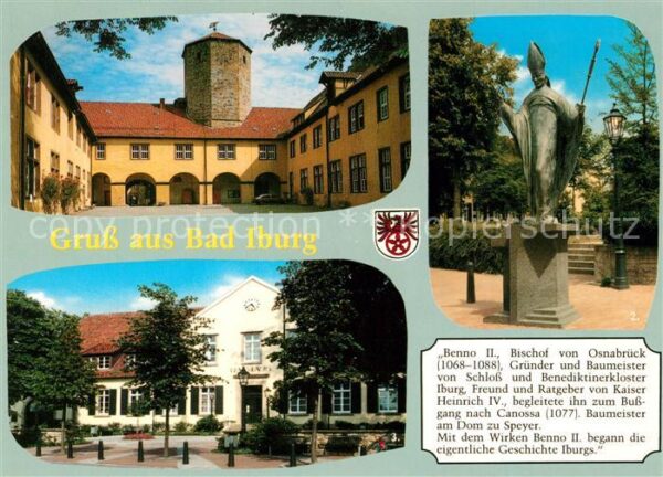 Iburg Bad Schlossinnenhof Benno II Denkmal Rathau