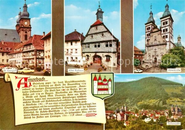 Amorbach Miltenberg Rathaus Abteikirche Sankt Gangolf