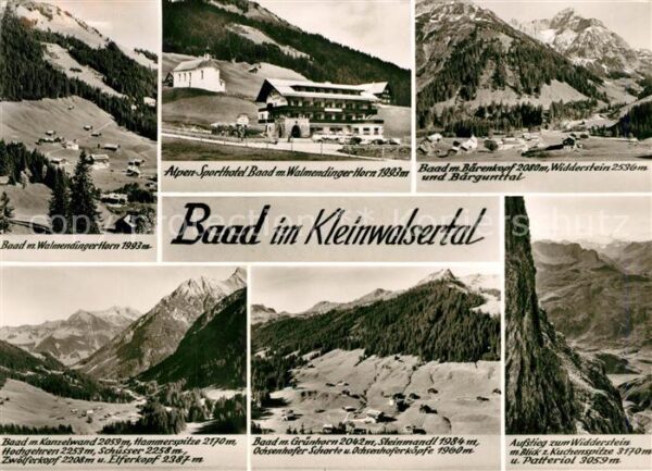 Baad Mittelberg Kleinwalsertal Grünhorn Kanzelwand Walmerdinger Horn