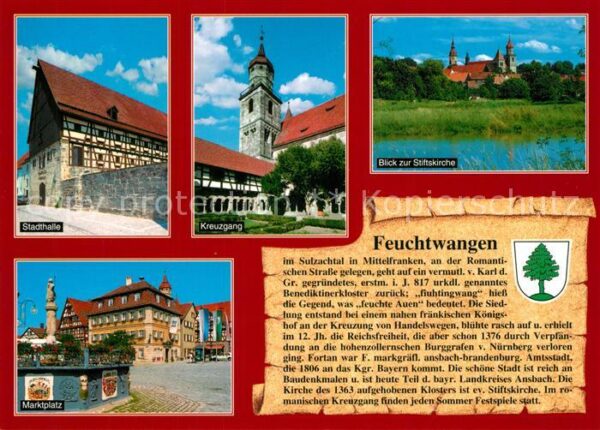Feuchtwangen Stiftskirche Marktplatz Kreuzgang Stadt