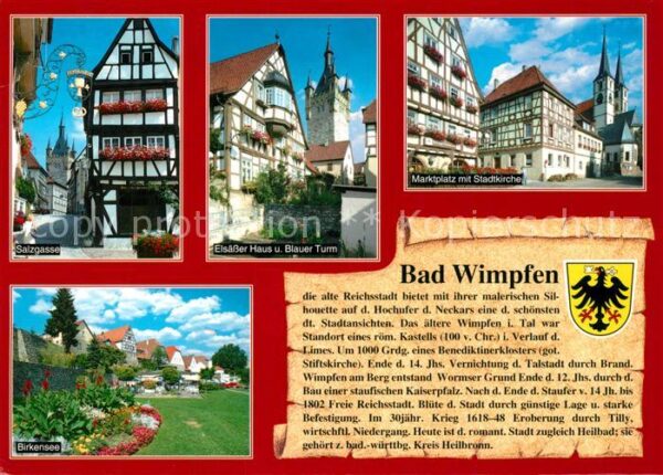 Wimpfen Bad Marktplatz Birkensee Elsässer Haus Blau