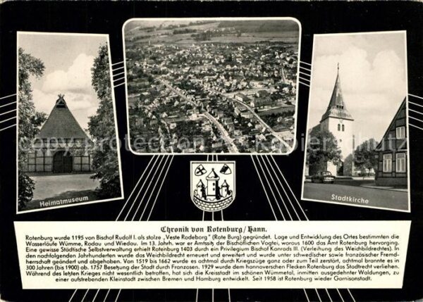 Rotenburg Wuemme Fliegeraufnahme Stadtkirche Heimatmuseu