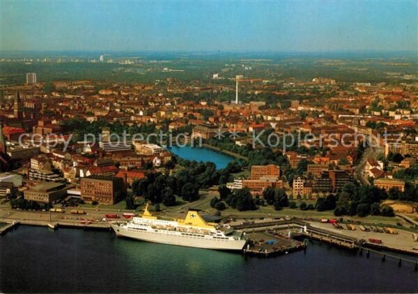 Kiel Fliegeraufnahme Oslo Kai Innenstadt