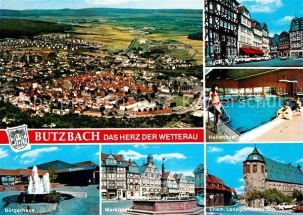 Butzbach Fliegeraufnahme Bürgerhaus Marktplatz L
