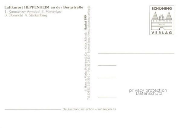 Heppenheim Bergstrasse Kurmainzer Amtshof Marktplatz Übersicht – Bild 2