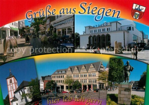 Siegen Westfalen Fussgängerzone Kirche Teilansichten