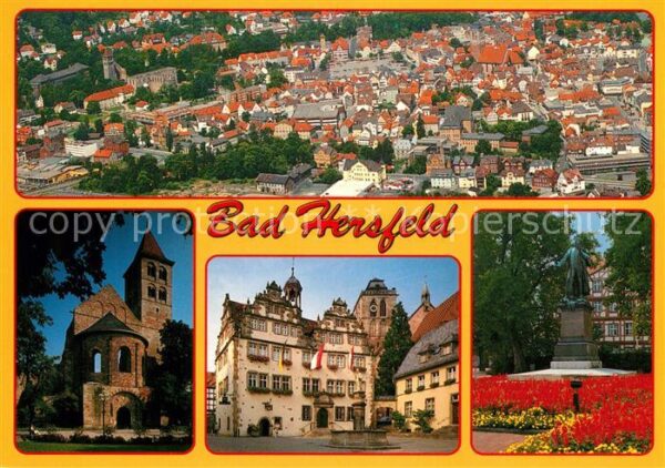 Bad Hersfeld Stadtblick Stiftsruine Rathaus Stadkirc