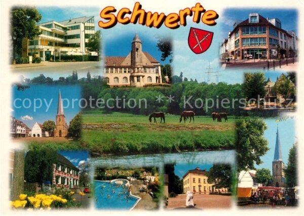 Schwerte Kirche Schloss Schwimmbad Teilansichten
