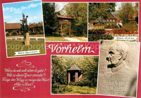 Vorhelm Wibbelt Figurenbaum und Denkmal Pavillo