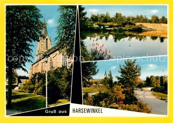 Harsewinkel St Lucia Kirche See und Park im Moddenb