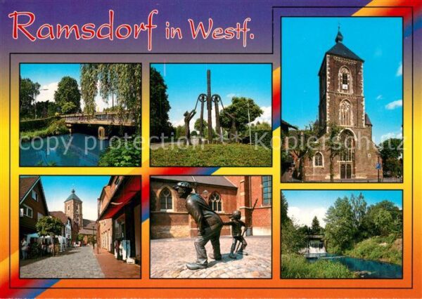 Ramsdorf Velen Brücke Park Kirche Plastik Kanal