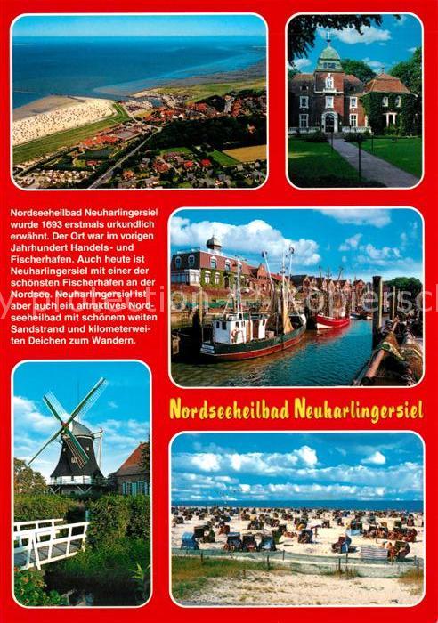 Neuharlingersiel Fliegeraufnahme Hafen Windmühle Strandp