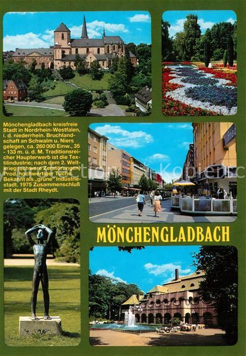 Moenchengladbach Schloss Kirche Park Strassenpartie Park
