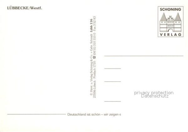 Luebbecke Westfalen Schloss Brunnen Fussgängerzone Steintor – Bild 2