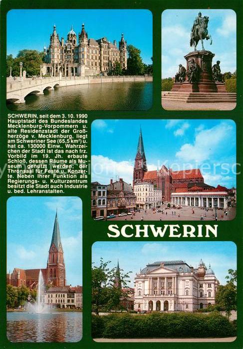 Schwerin Mecklenburg Schloss Denkmal Friedrich Franz II Mark
