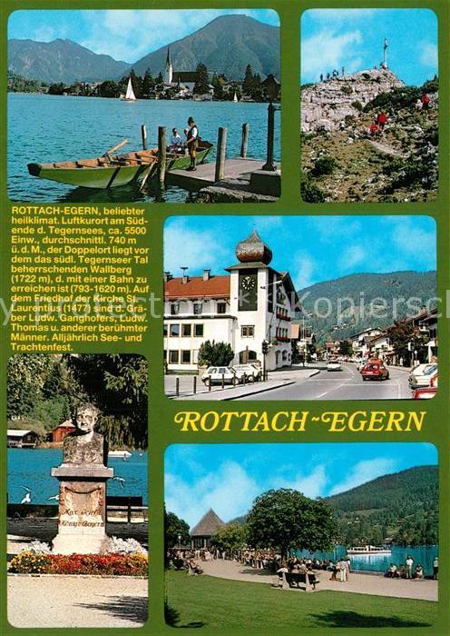 Rottach-Egern Tegernsee Panorama Strassenpartie Denkm