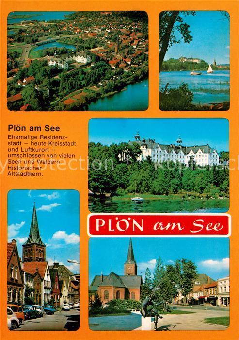 Ploen See Fliegeraufnahme Seepartie Schloss Kirch