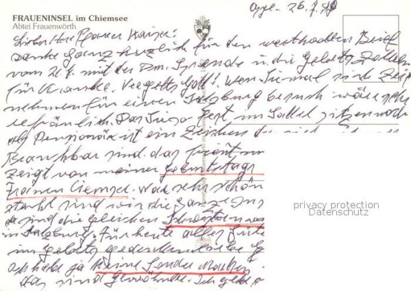 Fraueninsel Chiemsee Fliegeraufnahme Abtei Frauenwörth – Bild 2