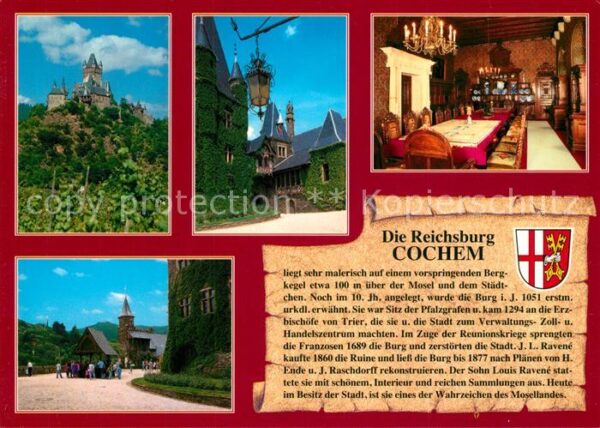 Cochem Mosel Alte Reichsburg Torbau Uhrenturm Speise