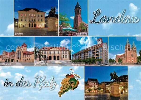 Landau Pfalz Rathaus Stiftskirche Festhalle Deutsche